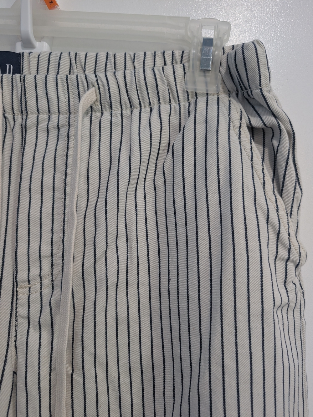 Gap Low Rise '90s Loose Easy Crop Stripe Jeans Black & Milk White Stripe Medium - Picture 5 of 9